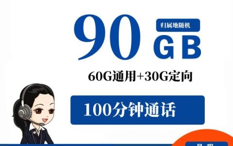 联通天姜卡 29元包90G流量+100分钟通话
