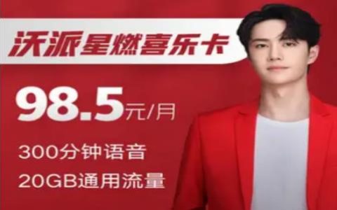 中国联通沃派星燃喜乐卡套餐资费