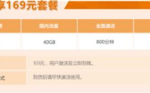 电信天翼5g畅享169元套餐详情介绍