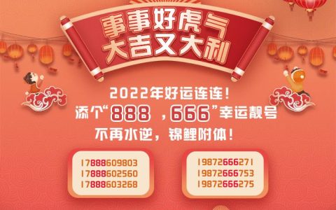 欢乐闹元宵，你需要一个靓号