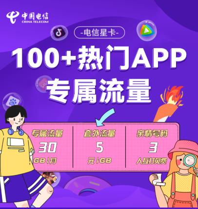 2022迎新年！电信最新29元星卡套餐资费公布