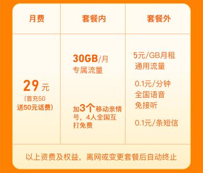 2022移动花卡套餐全新升级，首月套餐费全免