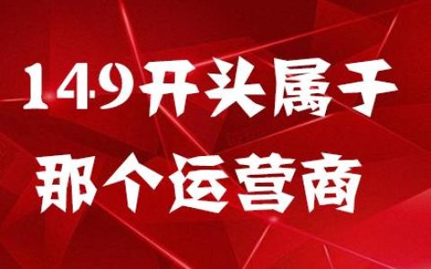 149开头是电信运营商的号段吗？