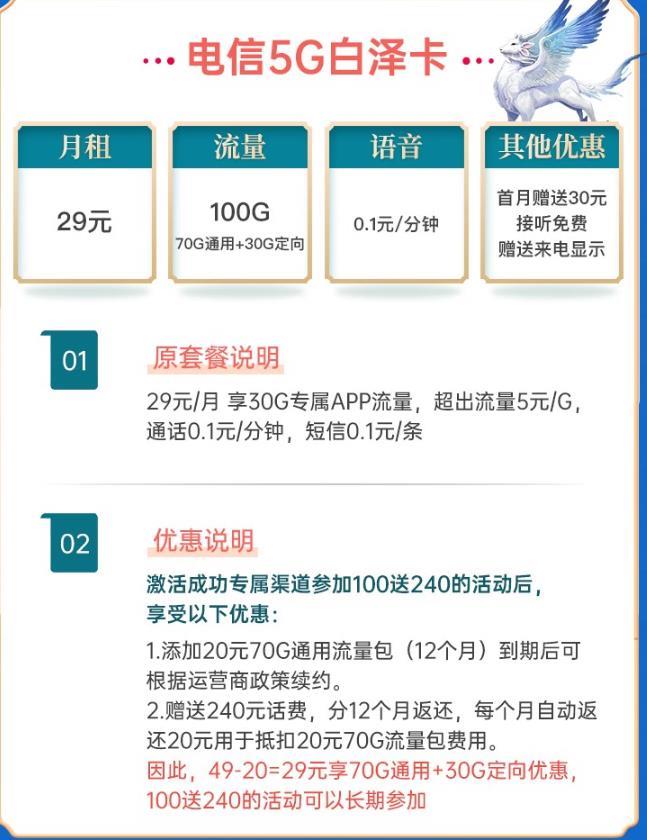 电信最值得办的两款流量卡，月租29元，首月免月租20年优惠