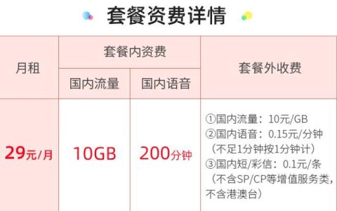 电信海量卡上网卡|每月全国流量10GB【29元月租】享12个月视频会员大流量畅快玩