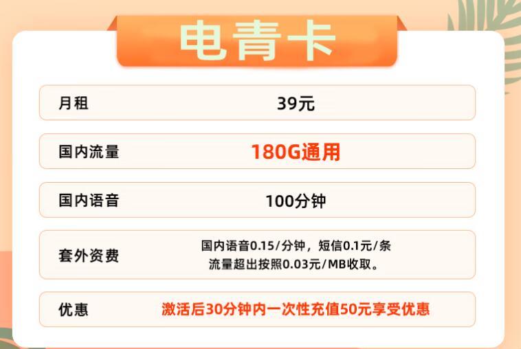 有短期优惠的通用卡套餐吗？移动青卡和移动电样卡推荐