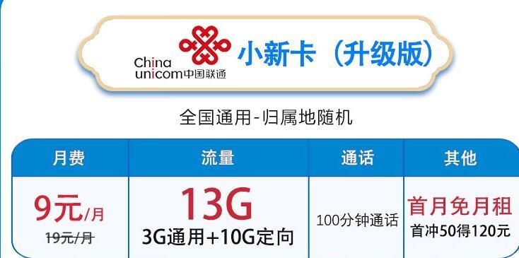 网上购买的流量卡可靠吗？联通小新卡升级版和牛牛卡推荐
