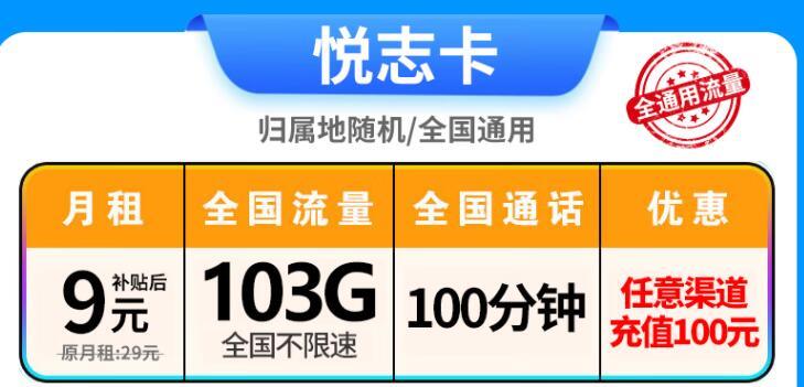 低月租流量卡推荐：电信悦志卡+电信花束卡，月租9元起