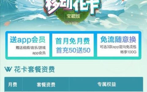 移动花卡套餐详情