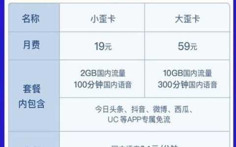 钉钉小宝卡月租19元，支持多款APP免流