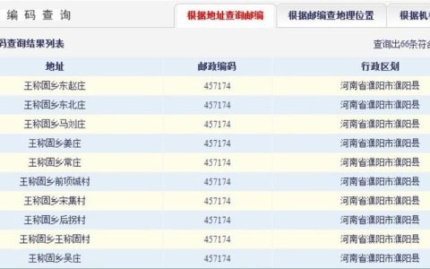 河南省邮政编码查询方式