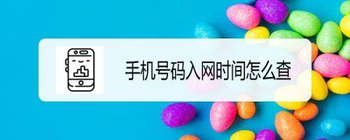 手机号码入网时间怎么查？三种方法教你轻松查询