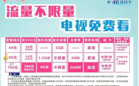 众兴王卡电信套餐详情，流量多、通话不限量