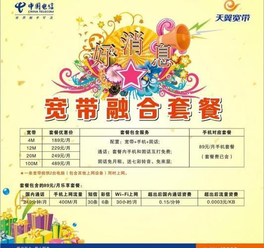 电信融合宽带套餐，一网打尽，尽享生活