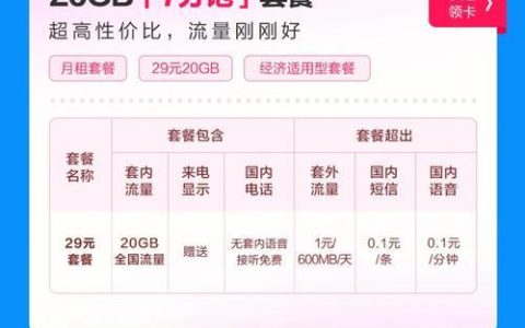 小米流量卡套餐介绍