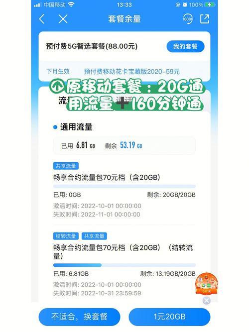 移动38元套餐介绍明细流量、通话、短信详情
