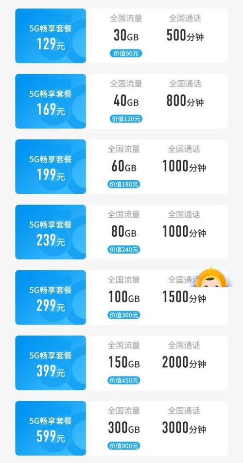 中国移动39元优享套餐：流量足够，语音通话够用