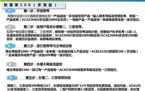 移动宽带办理条件，办理流程及注意事项