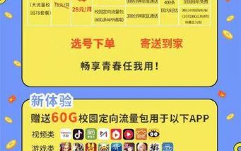 潮玩青春卡定向流量，年轻人专属的流量福利