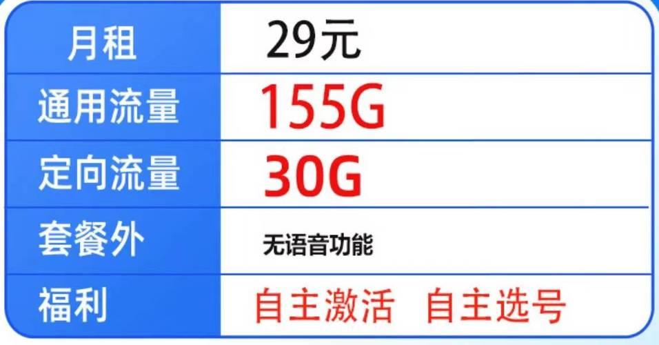 畅享20GB套餐，满足日常上网需求