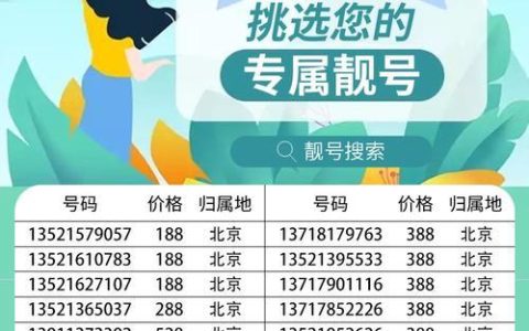 免费申请靓号手机号：你的专属号码，由你定义