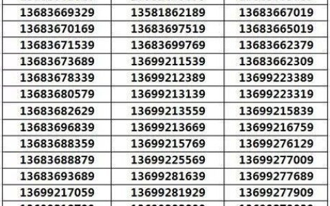 10个手机号码：满足您日常通信需求