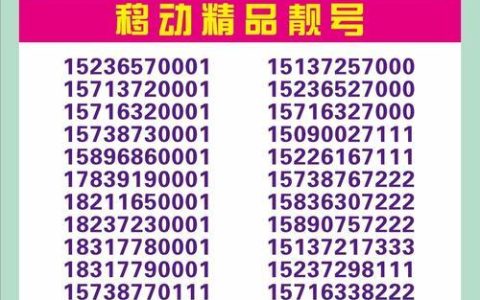 全国靓号在线选号：轻松挑选您的专属好号码
