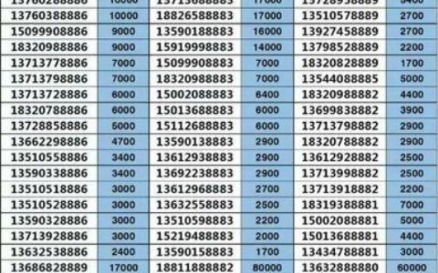 深圳移动号码大全