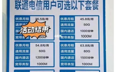 电信携号转联通哪个套餐最划算？