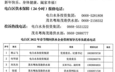 洪洞自来水公司电话号码